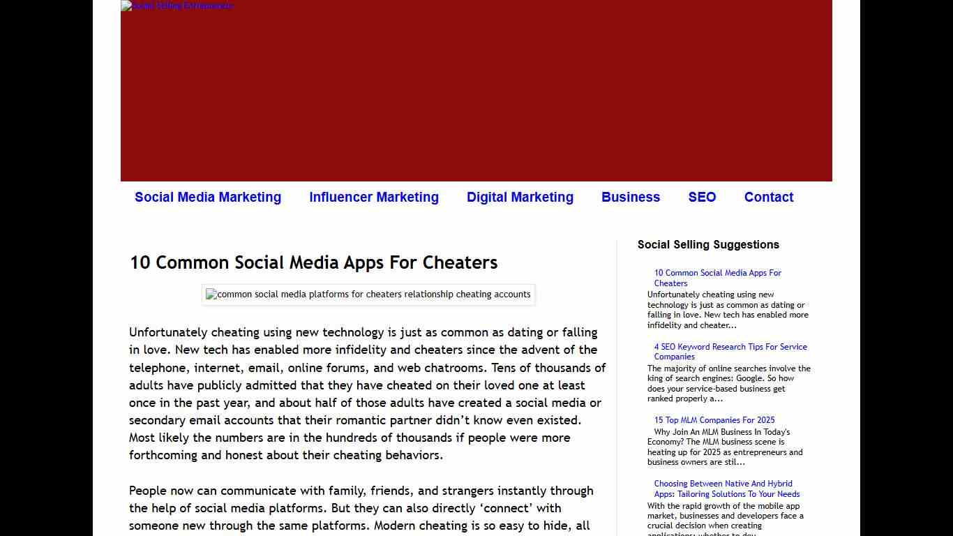 Social Selling Entrepreneur: 10 Common Social Media Apps For Cheaters