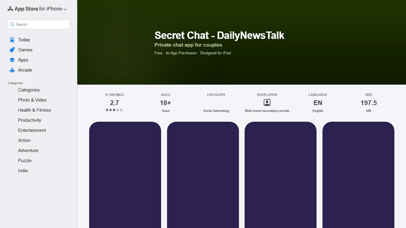 ‎Secret Chat - DailyNewsTalk App - App Store